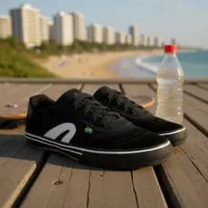 Tênis Masculino Rubro Preto Original Solado Antiderrapante Confortável Para Futsal e Dia a Dia