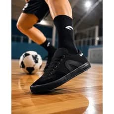 Chuteira Rainhae Futsal Masculino Branco Casual Vulcanizado Confortável  academia  corrida  esportes