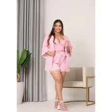 Conjunto Trio Summer Stripes – Quimono, Top e Shorts ideal e conforto nesse 2026