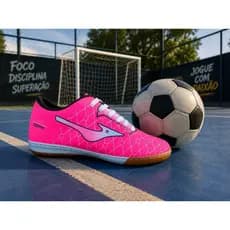 CHUTEIRA TENIS FUTSAL NU ROSA SALAO QUADRA ESPORTE AR LIVRE FUTEBOL