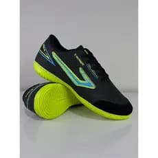 Tenis chuteira top pto/verde salao quadra cammpo espote futibol