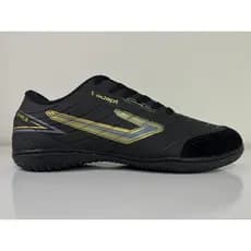 chuteira tenis futibol nu pto/oro salao quadra esporte laser