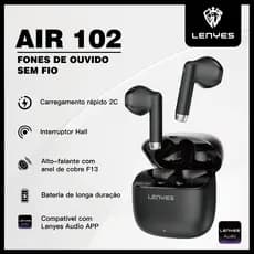 Fones de ouvido Bluetooth 5.4 | Bateria com duração de 20 horas | Compatível iOS e Android LENYES