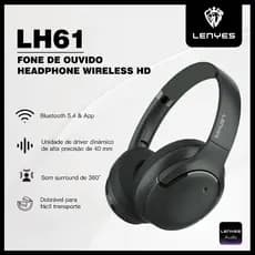Fones de ouvido Bluetooth sem fio com microfone integrado e controle de volume LENYES