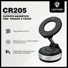 Suporte de Celular 360° Dobrável, Adsorção a Vácuo Dupla Face, Ideal para Carro e Casa – LENYES