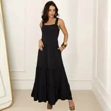 Vestido Feminino Regata Longo Gestante Confortável Três Marias