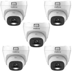 Kit 5 Câmeras 2 Megas 20m Vhd 1220 D Full Color Intelbras