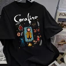 Camisa Camiseta Unissex Coraline Desenho Filme StreetWear Premium Despache Agil Atendimento 24 Horas