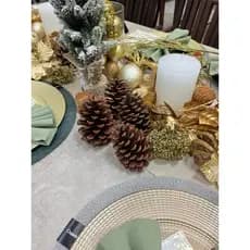 Kit Pinhas Naturais Enfeite de Natal Artesanato Pinhas secas Mesa Natalina sustentável ecológica Decoração escandinava