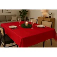 ✨ Toalha de Mesa de Renda Vermelha Luxo  (1,50m x 2,30m) ✨