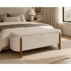 Puff Baú Recamier Estofado Banco Organizador Para Quarto Casal Calçadeira Cama Sala Decorativa