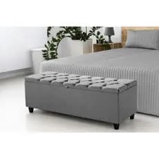 Recamier Puff Baú Banco Decorativo Estofado Para Sala Recepção Quarto Closet Moderno Multifuncional