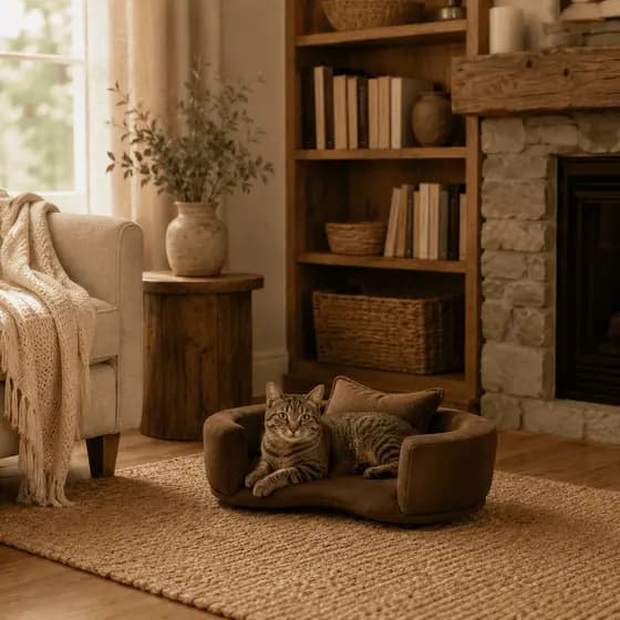 Caminha Pet Luxo Para Cachorro e Gato Sofá Estofado Confortável Cama Pet Cães Pequenos Médios 80cm