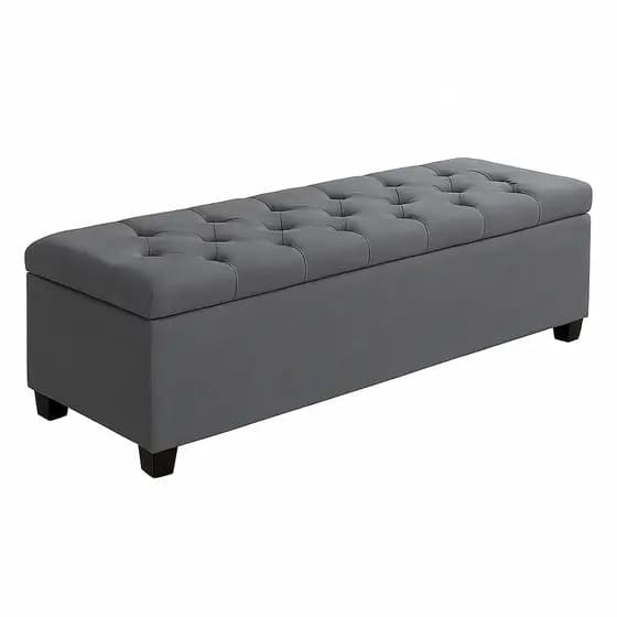 Sofá Puff Calçadeira Banco Baú Multifuncional Estofado Capitonê Quarto Casal Closet Organizadora