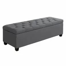 Sofá Puff Calçadeira Banco Baú Multifuncional Estofado Capitonê Quarto Casal Closet Organizadora