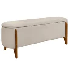 Puff Baú Banco Calçadeira Estofado Recamier Quarto Casal Organizador Multiuso Sala Decoração Moderna