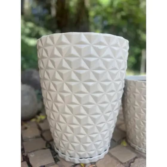 Vaso coluna diamante de polietileno para plantas decorativo Medio