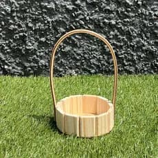 kit 20 cesta de madeira pinus fraldeira redonda para presente natal cosmetico pascoa