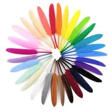 100 peças/lote de penas naturais de pato, usadas para acessórios artesanais; penas coloridas de ganso de 10-15 cm, usada