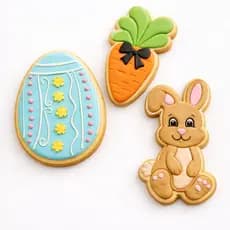 KIT C/3 Cortador Marcador Massas  Páscoa Pasta Americana Artigo de Confeitaria Biscoito
