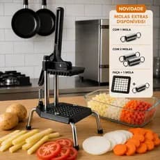 Picador Fatiador De Legumes Manual E Cortador Batata Palitos