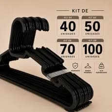 Kit Cabides para Roupas Adulto Resistente em ABS Organizador Guarda-Roupa