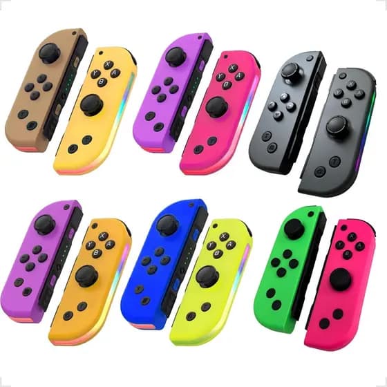 Controle Par Joy-con(L/R)  Game Pad Led RGB Compatível Nintendo Switch Switch Lite e Switch OLED