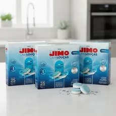 Kit 3 Lava-Louças Jimo Concentrado Multicamadas 25 Unidades Cada – Poder de Limpeza e Brilho Profundo