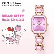 Sanrio Joint Hello Kitty relógio feminino luz luxo senhoras pulseira de alto valor pequeno relógio quadrado presente ani