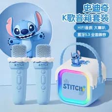 Stitch K música alto-falante sem fio Bluetooth pequeno alto-falante microfone integrado máquina de karaokê cantando ferr