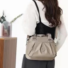 Bolsa feminina simples e leve, Casual, grande capacidade, mensageiro, portátil, bolsa de ombro