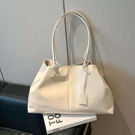 Bolsa de grande capacidade feminina 2026 novo estilo primavera luz luxo bolsa de ombro trabalho Commuter sacola