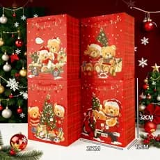 Saco De Presente De Natal | Desenhos Variados , Decoração Festiva , Perfeito