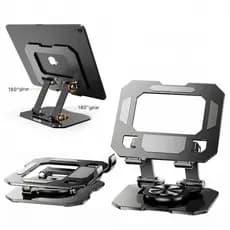 360 ° Suporte Giratório De Alumínio Para Telefone E Tablet | Estável Antiderrapante De Mesa Ajustável