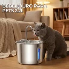 Fonte para Pets com Água Fresca Circulante: Aço Inoxidável, Silenciosa e de Fácil Limpeza