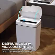 Lixeira Com Sensor Automático | Capacidade De 14/14.5 Litros , Tampa Do De Movimento Mãos-Livres
