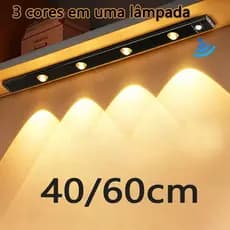 40/60cm Sem Fio LED Movimento Sensor Lâmpada Recarregável USB Para Armário