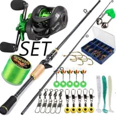 Sougayilang 1.8m Vara De Pesca Carretel Isca Conjunto UL Fibra Carbono Com 5 Cores Metal 7.2 : 1