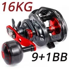 Sougayilang Carretel De Pesca De Fundição 9 + 1BB Relação De Engrenagem De Alta Velocidade 6.5 : 1 Freio Magnético Para