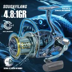 Sougayilang (10000/12000/14000) Carretel De Pesca Surfcasting 4.8 : 1GR Giratório Forte Super Poderoso Para Em Água Salg