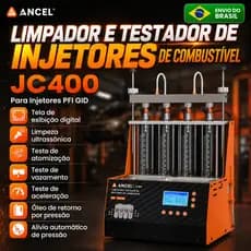 Máquina de Limpeza e Teste Ultrassônico de Injetores de Combustível ANCEL JC400 para Injetores Automotivos GDI EFI Piezo