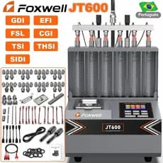 Máquina De Limpeza E Testador De Injetor FOXWELL JT600 GDI EFI FSI, Limpador Ultrassônico de Injeção