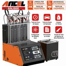 ANCEL ANJ600 Máquina de Limpeza e Teste de Injetores de Combustível 110V 220V, 6 Cilindros GDI Piezo EFI FSI