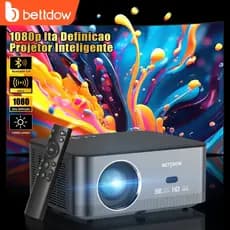 Projetor WIFI Portátil 6 " Full HD 1080p 4K 2.4G/5G 13000 Lumens Com Alto-Falante Para Celular , Xbox , PS , PC