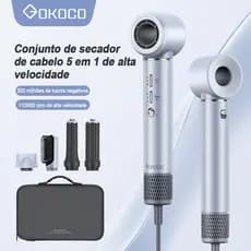 GOKOCO Secador De Cabelo Com Escova Magnética Multifuncional 5 Em 1 De Alta Velocidade Alisamento E Ondulação De Ar Quen
