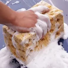 Limpeza de carro ferramenta de lavagem de carro esponja favo de mel depilação Super absorvente Multi-bolha algodão Coral