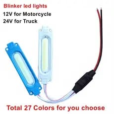 Módulo COB LED Flash DC12V Ou DC24V Para Motocicleta Geral , Veículo Elétrico , Lâmpada De Advertência De Carro RC (27 C