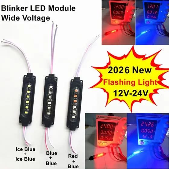 Módulo LED Piscante De DC 12V-24V Luz Aviso Para Motocicleta Luzes Indicadoras De Marcador Lateral De Caminhão Lâmpada D