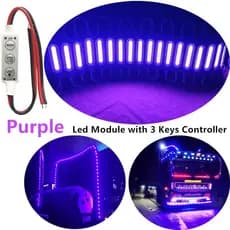 5/10/20pcs COB 6LED Módulo De Luz underglow Com Controlador De 3 Teclas Indicadora De Marcador Lateral De Caminhão 24V ,