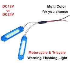 DC12V Ou DC24V Luzes Estroboscópicas De Advertência Piscando Para Motocicleta Carro Elétrico Caminhão Triciclo LED Multi